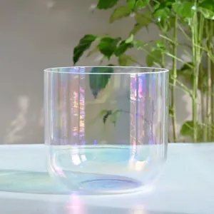 6 Inch Natural Cosmic Light Clear Quartz Crystal Singing Bowl for Sound Healing