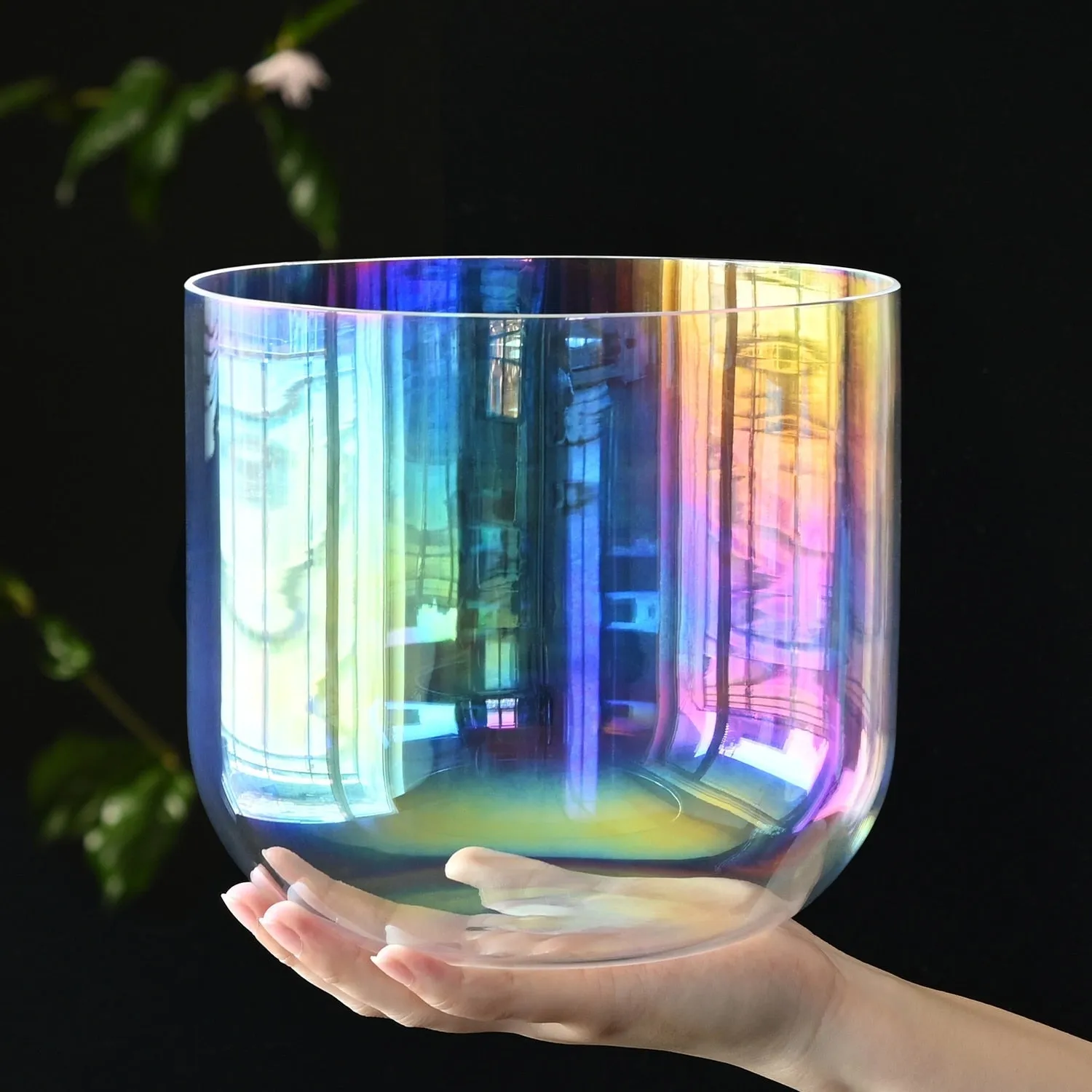 6 Inch Natural Cosmic Light Clear Quartz Crystal Singing Bowl for Sound Healing