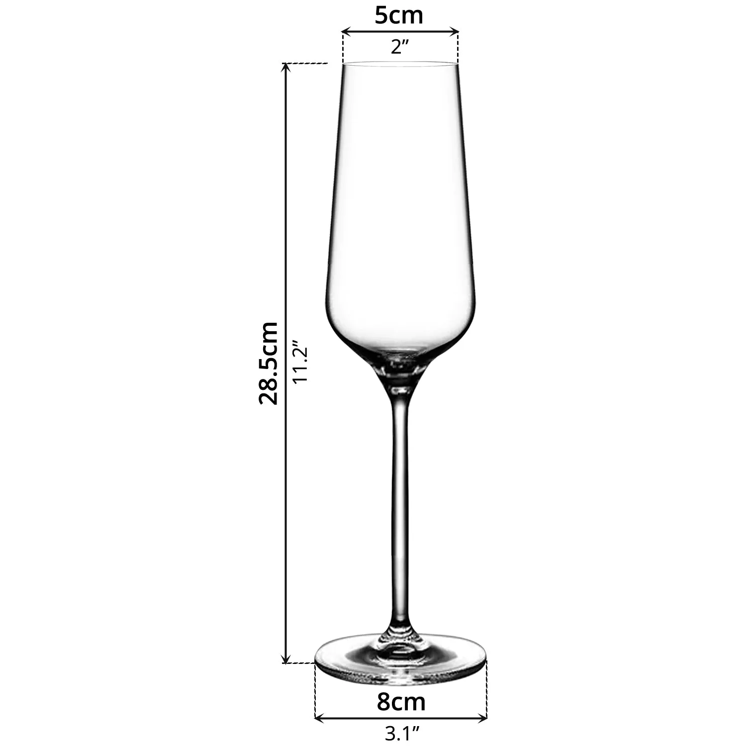 6-pcs Wine Glass (360ml Flute)