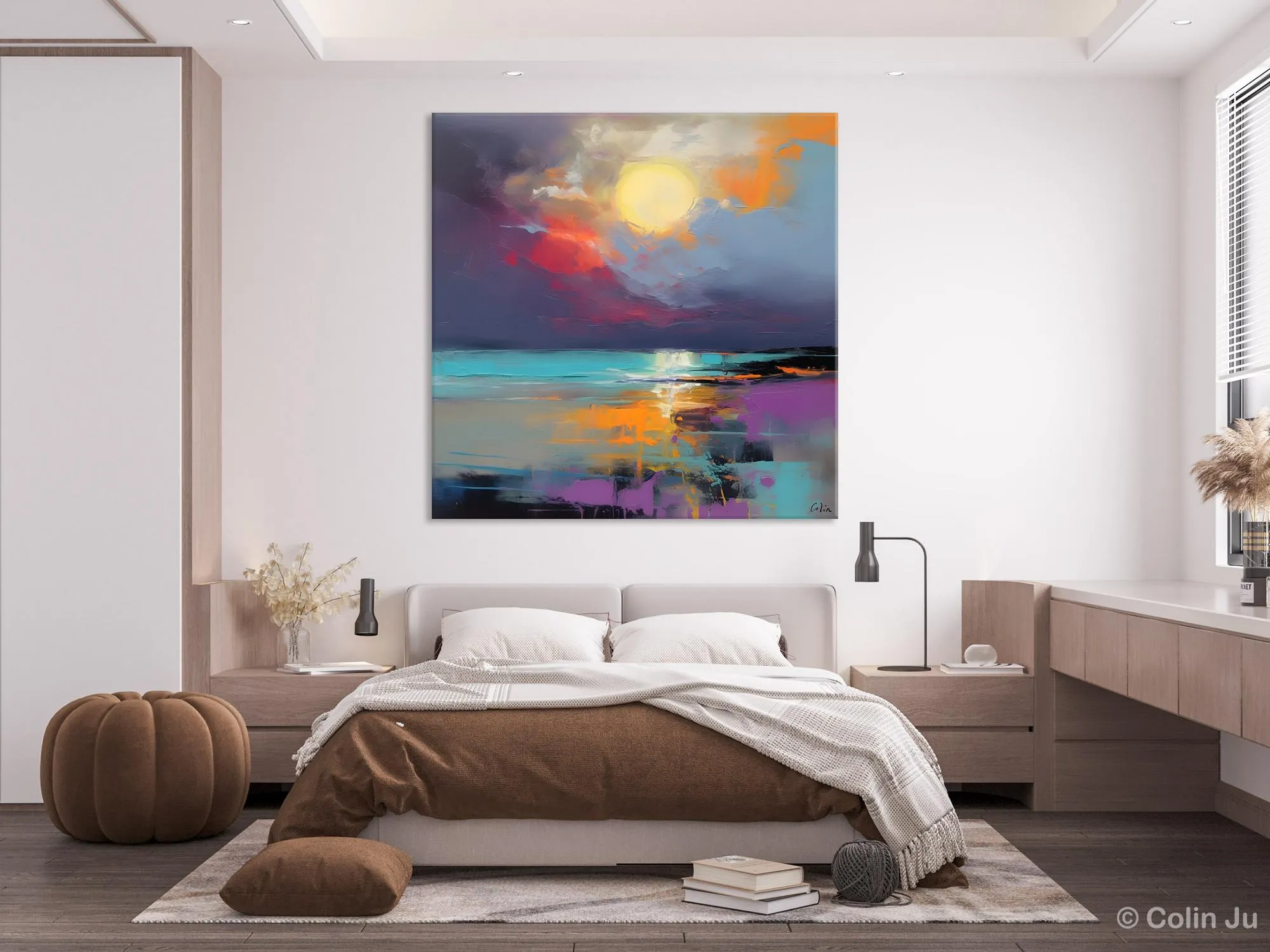 Abstract Landscape Paintings, Simple Wall Art Ideas, Original Landscape Abstract Painting, Large Landscape Canvas Paintings, Buy Art Online