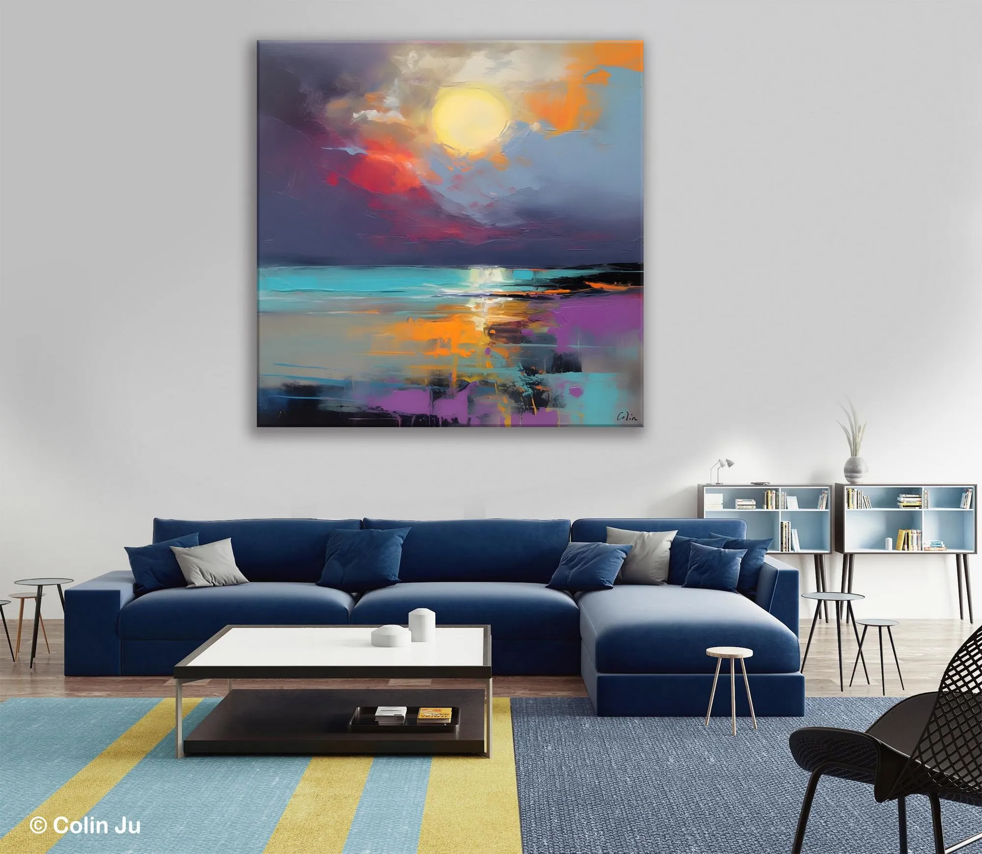 Abstract Landscape Paintings, Simple Wall Art Ideas, Original Landscape Abstract Painting, Large Landscape Canvas Paintings, Buy Art Online