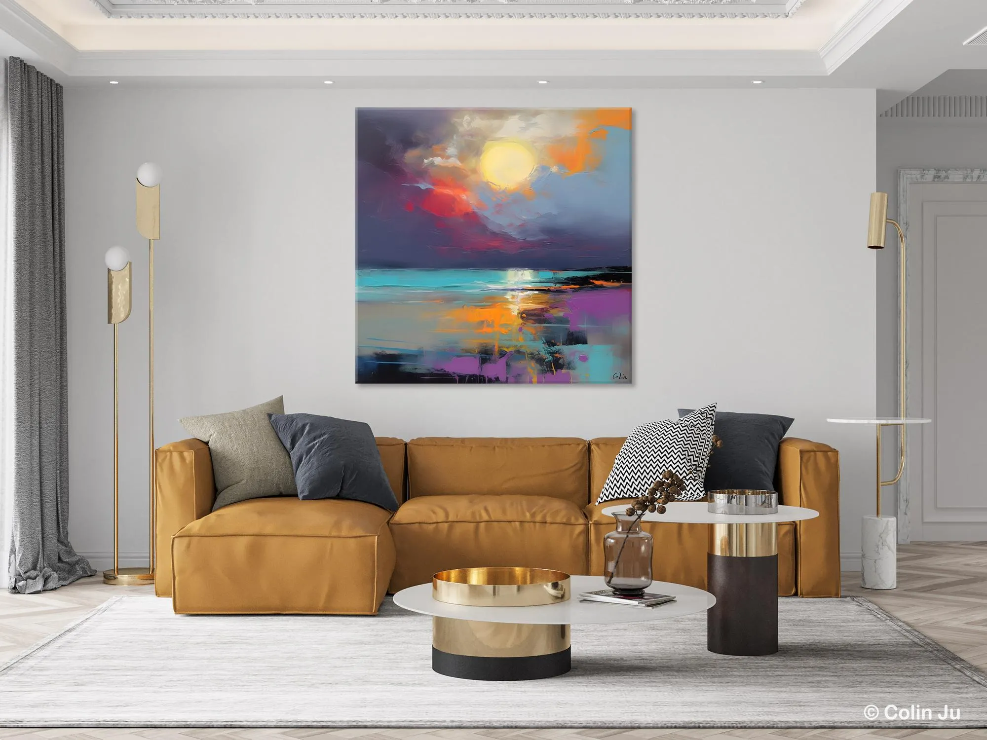 Abstract Landscape Paintings, Simple Wall Art Ideas, Original Landscape Abstract Painting, Large Landscape Canvas Paintings, Buy Art Online