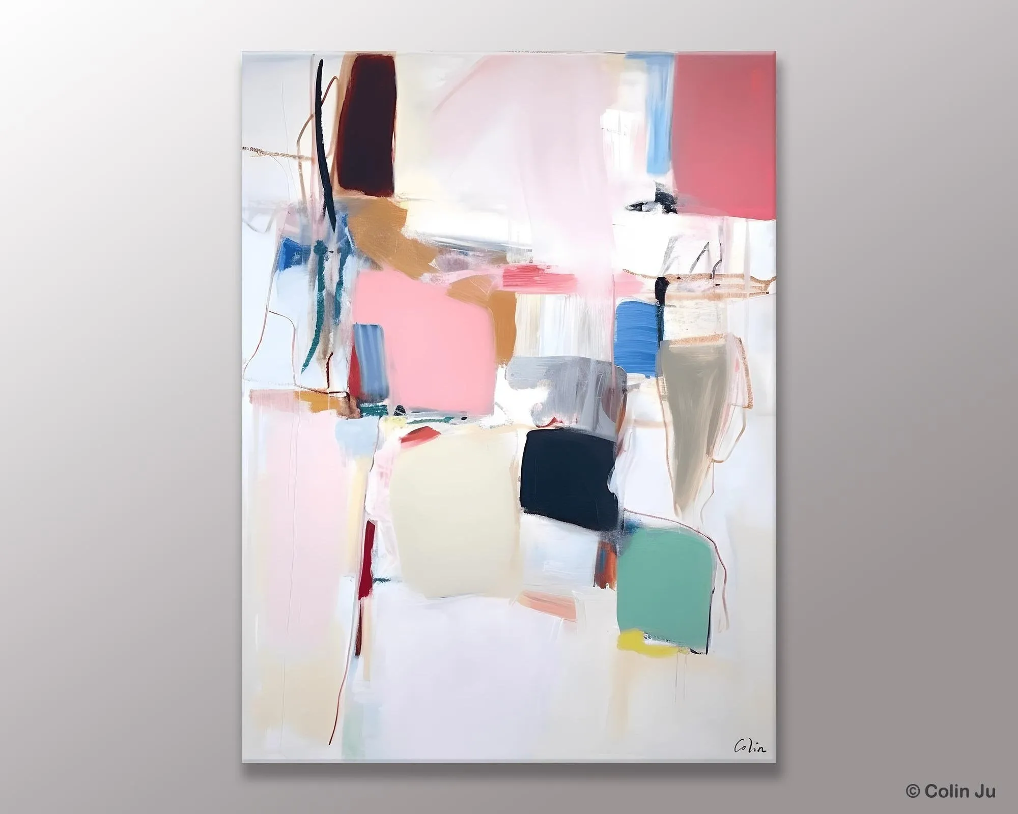 Abstract Painting on Canvas, Contemporary Acrylic Paintings, Extra Large Canvas Painting for Bedroom, Original Abstract Wall Art for Sale