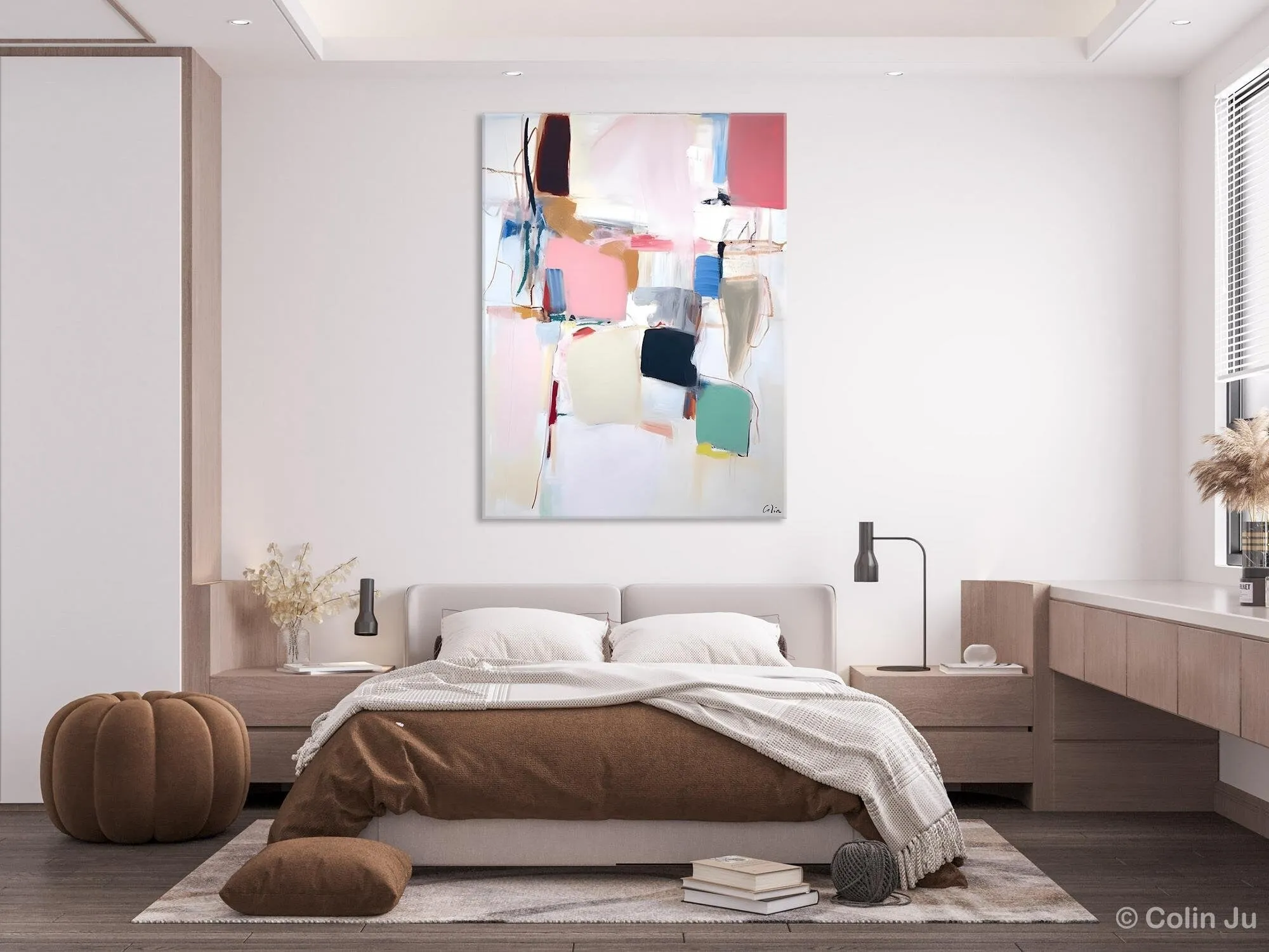 Abstract Painting on Canvas, Contemporary Acrylic Paintings, Extra Large Canvas Painting for Bedroom, Original Abstract Wall Art for Sale