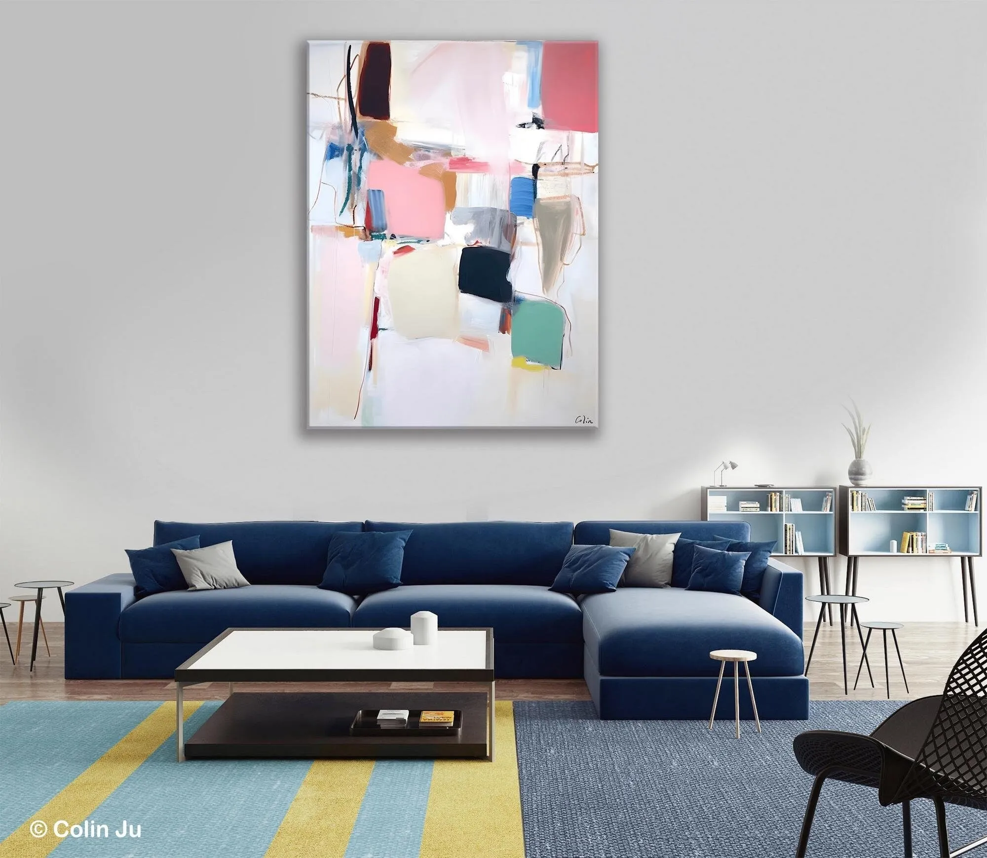 Abstract Painting on Canvas, Contemporary Acrylic Paintings, Extra Large Canvas Painting for Bedroom, Original Abstract Wall Art for Sale