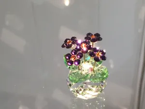 African Violet Crystal Figurine