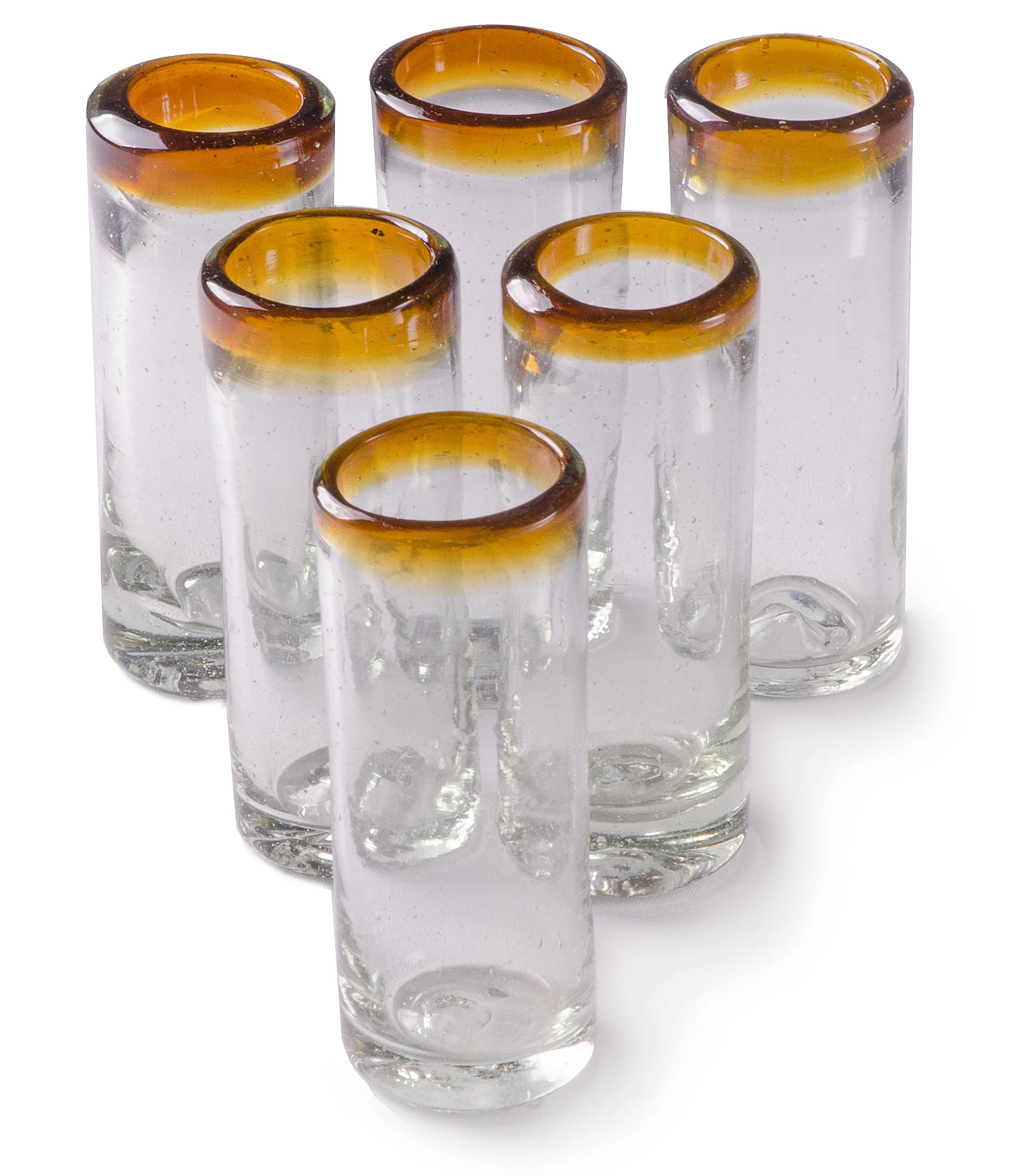 Amber Rim Shot Glass - 2 oz - Set of 6