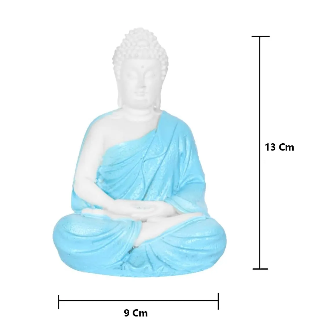 ANI DIVINE Polymarble Buddha Meditating Idol ||Dhyan Mudhra Buddha Statue Figurine -13 X 9 Cm