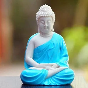 ANI DIVINE Polymarble Buddha Meditating Idol ||Dhyan Mudhra Buddha Statue Figurine -13 X 9 Cm