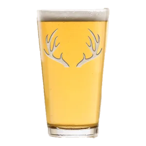 Antlers Sand Carved Pint Glasses
