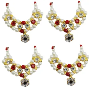 ARTISKRITI Small Mala for Mata Rani Ganpati ji Kanha Ji God Idol, Mala Garland Haar for God Murti Idols, Statue, Figurines, Set of 4