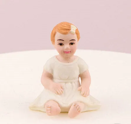 Baby Girl Cake Top Figurine
