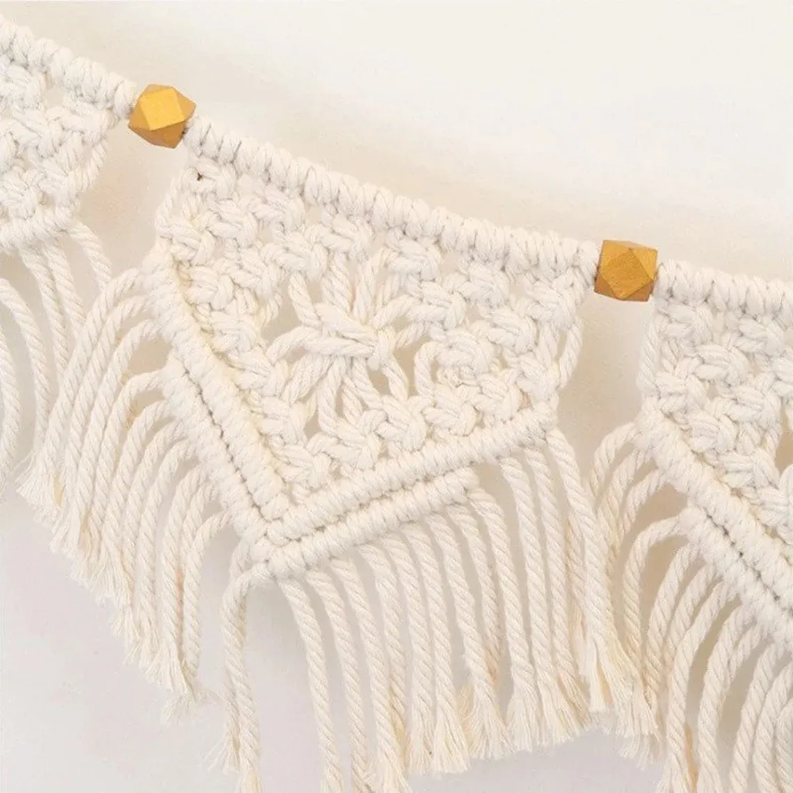 Babymoon Macrame Photography Wall Hanging Banner - White