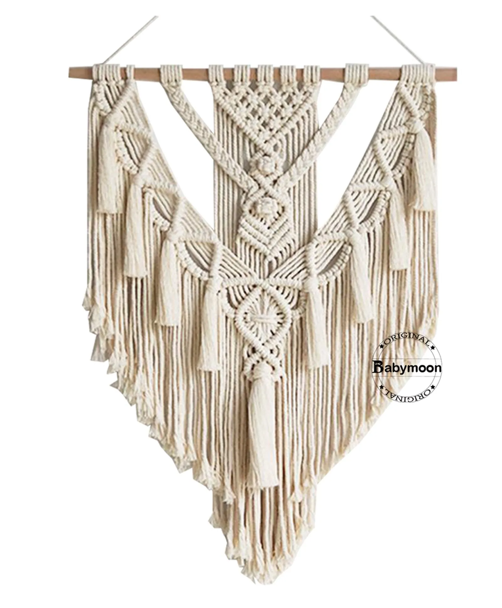 Babymoon Macrame Photography Wall Hanging - White