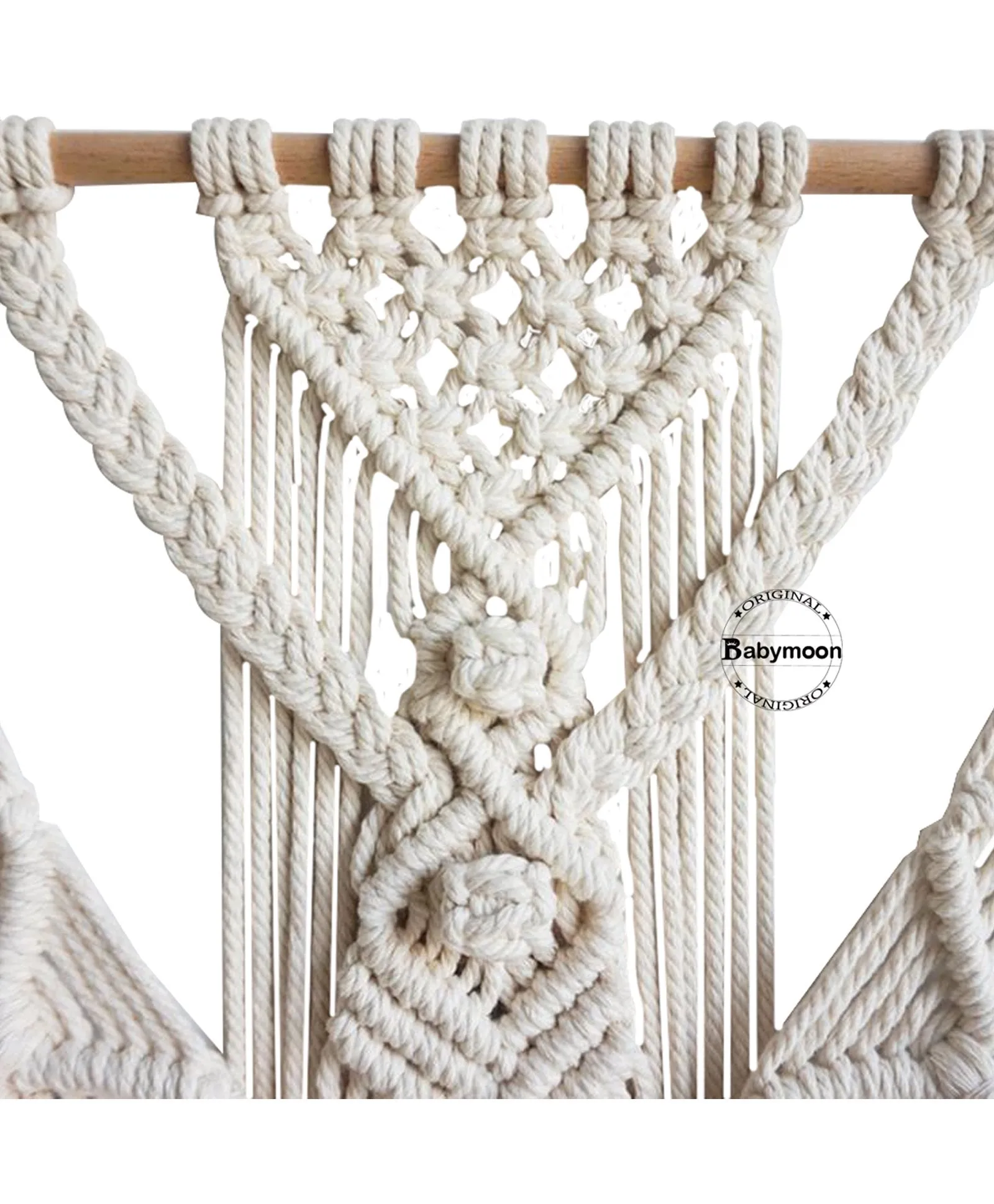 Babymoon Macrame Photography Wall Hanging - White
