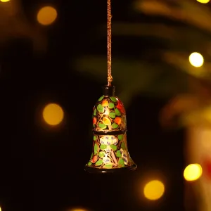 Bell - Kashmir Handpainted Wooden Christmas Ornament (3 Inches)