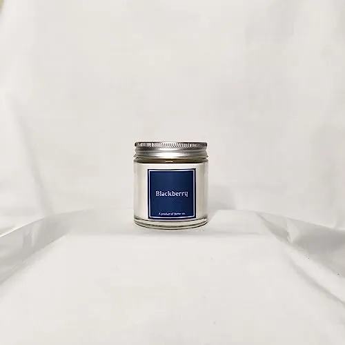 Better co Scented Soy Wax Clear Jar Candle Organic Luxury Aroma of BlackBerry Burning Time Upto 20 Hours | Pack of 2