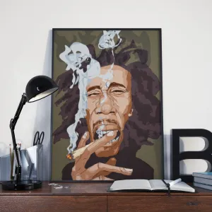Bob Marley Custom Printing, Home Decor, Wall Hanging, Custom Canvas, Bob Marley Art, Singer Print, Jamaican Musician