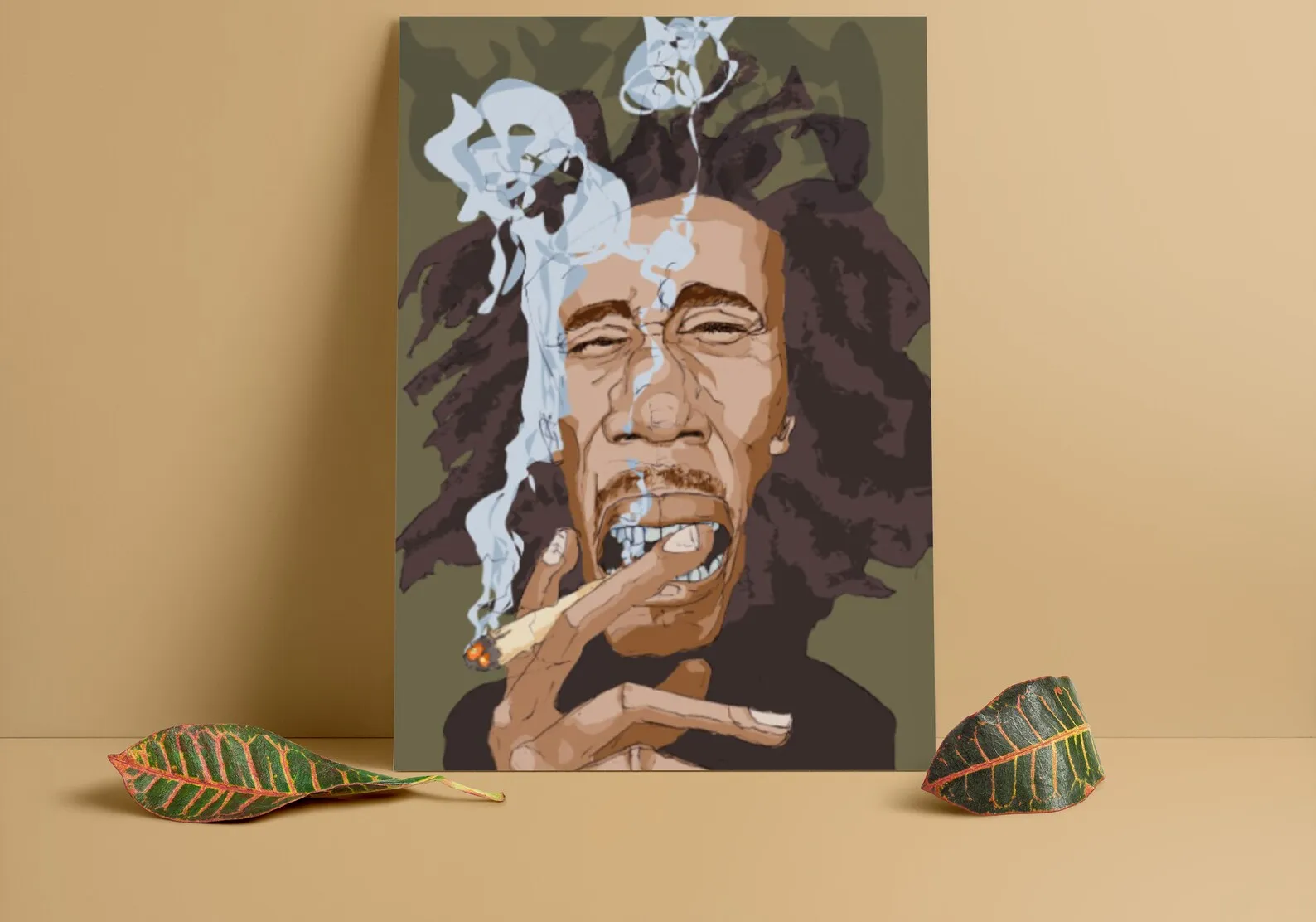 Bob Marley Custom Printing, Home Decor, Wall Hanging, Custom Canvas, Bob Marley Art, Singer Print, Jamaican Musician