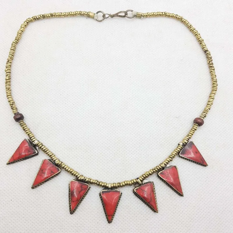 Bohemian Handcrafted Tribal Beaded Chain Choker