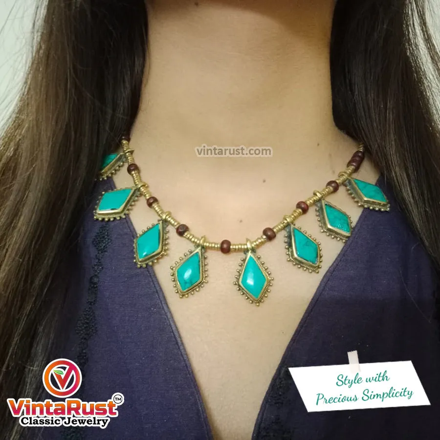 Bohemian Handcrafted Tribal Beaded Chain Choker