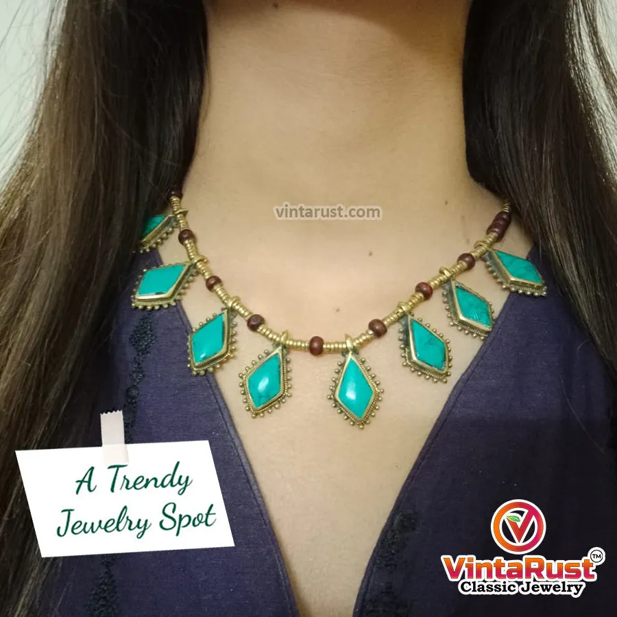 Bohemian Handcrafted Tribal Beaded Chain Choker