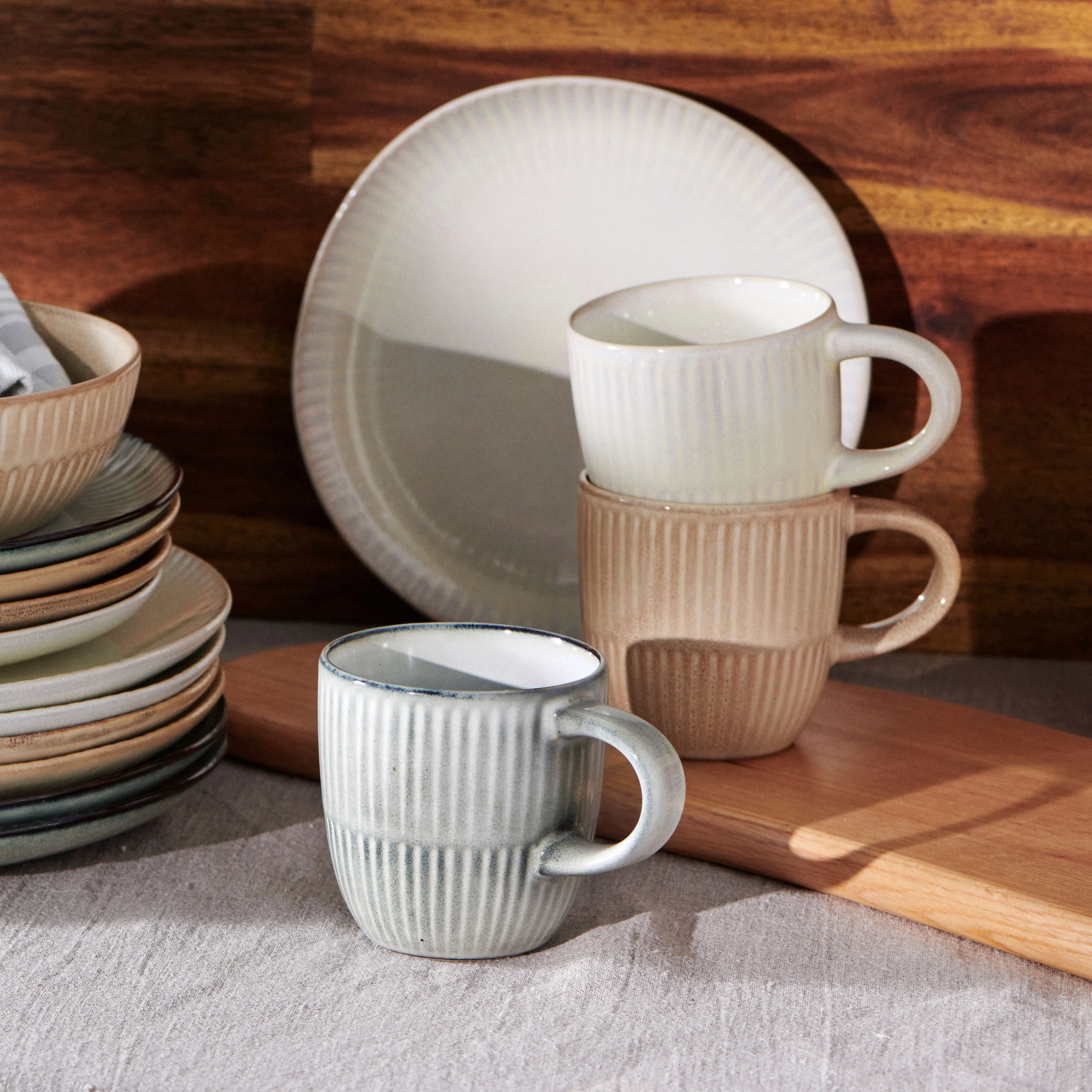Bonnie Mugs 350mL - Set of 4 - Blue