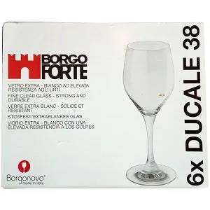 Borgonovo Ducale 38 Glassware Fine Clear x6