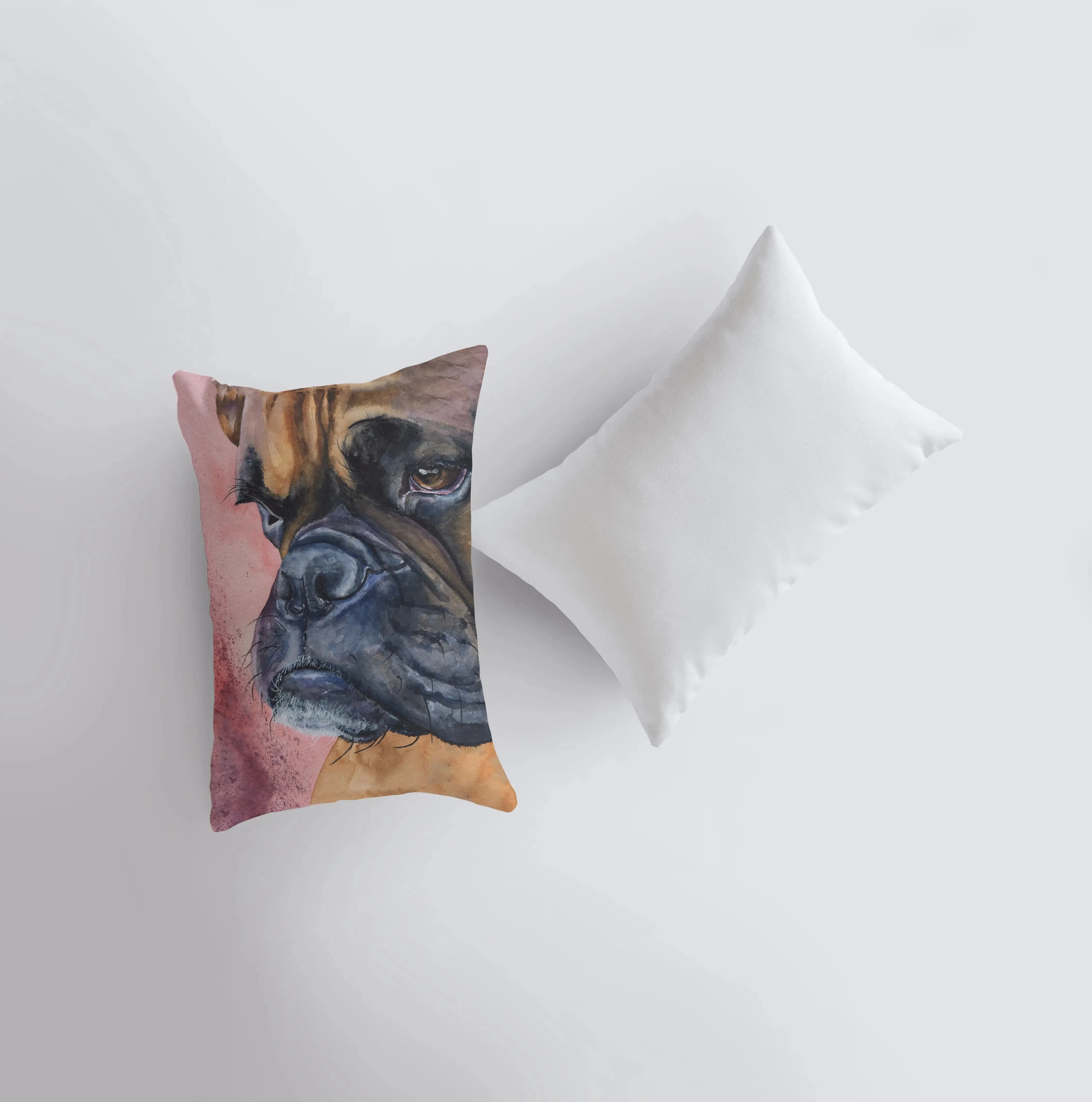 Boxer | Watercolor Tan Boxer | 12x18 | Pillow Cover | Home Decor | Dog Pillow | Dog Lover Gift | Dog Mom Gift