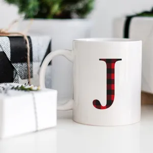 Buffalo Plaid Monogram Mug