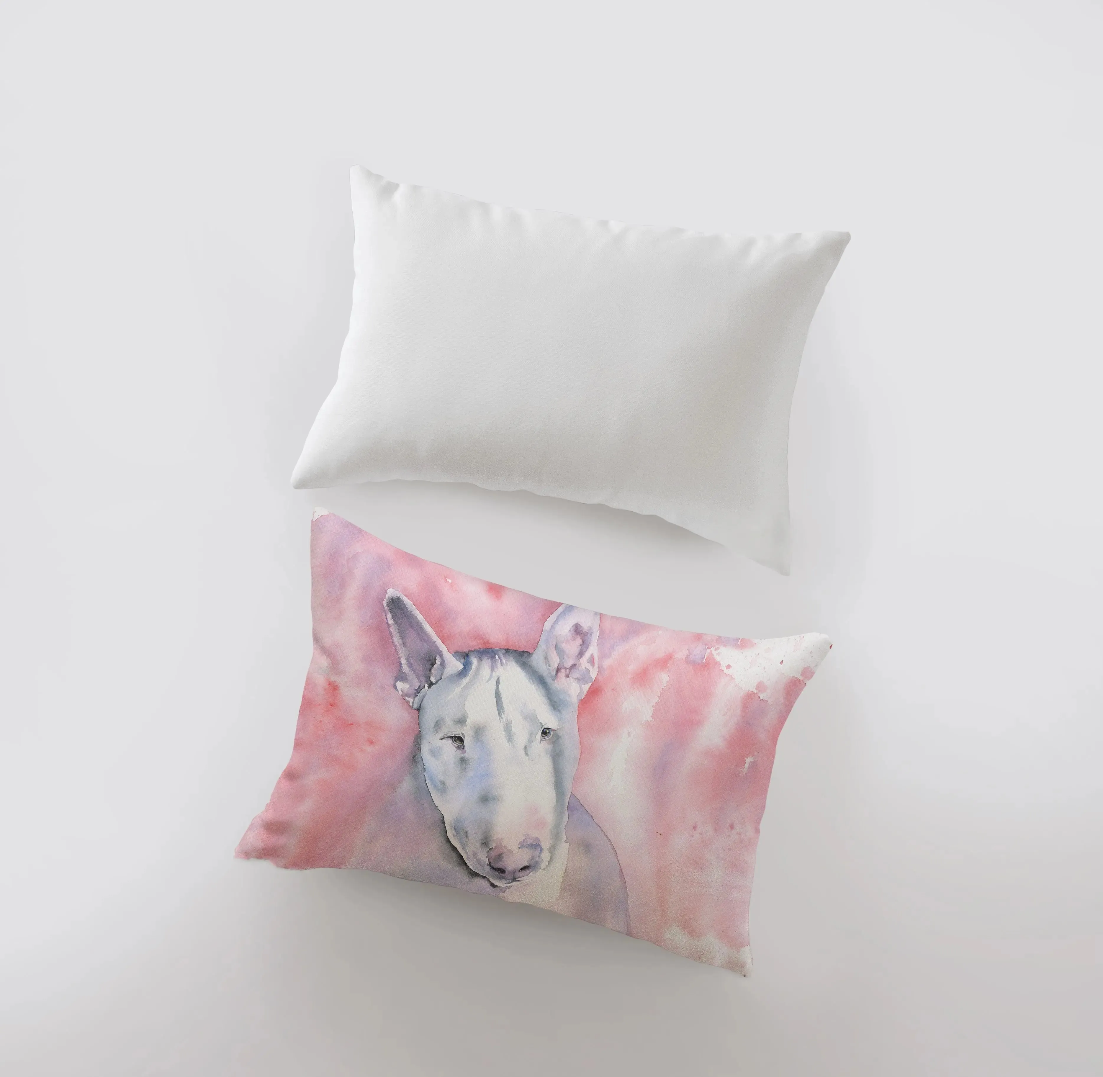 Bull Terrier | Watercolor Terrier | 18x12 | Pillow Cover | Dog | Home Decor | Custom Pillow | Bull Terrier | Dog Lover Gift | Dog Mom Gift