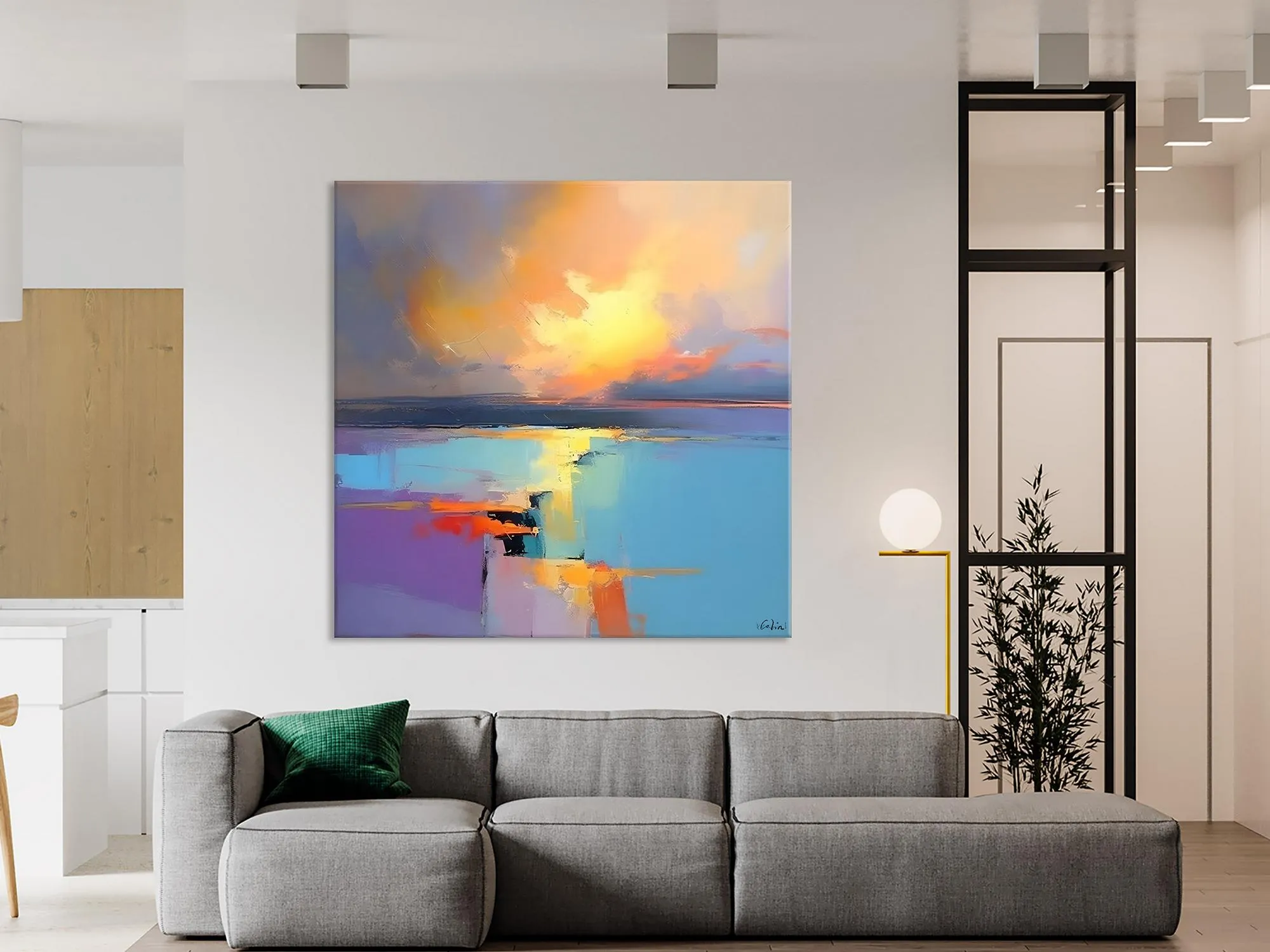 Canvas Painting for Living Room, Original Modern Wall Art Painting, Abstract Landscape Paintings, Oversized Contemporary Abstract Artwork