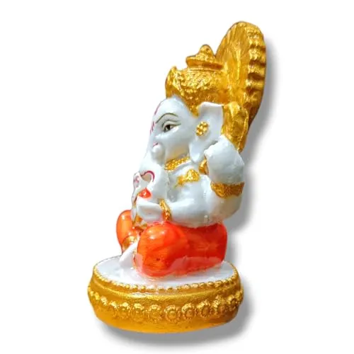 Car Dashboard Resin Vighnaharta Ganesha Idol Home Decor Item Ganesh Murti Statue for Gift Antique