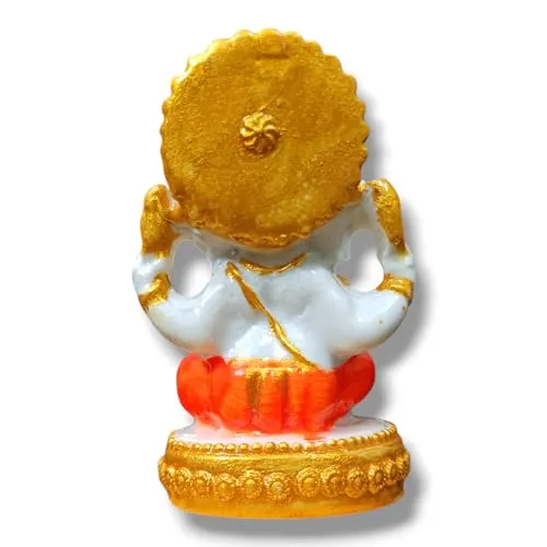 Car Dashboard Resin Vighnaharta Ganesha Idol Home Decor Item Ganesh Murti Statue for Gift Antique
