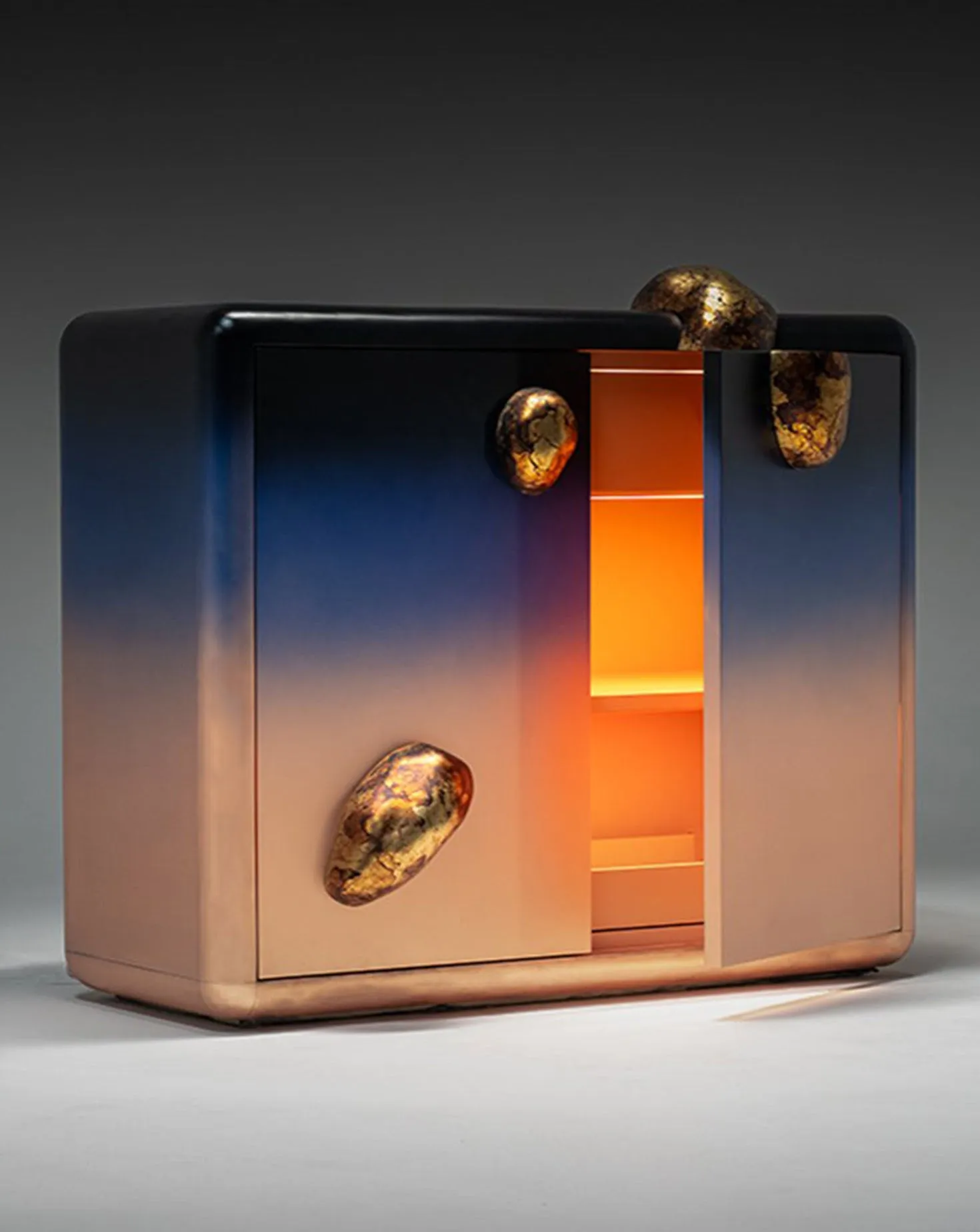 Celestial Credenza Copper Cabinet