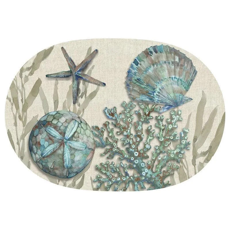 Crescent Beach 17 in. x 12 in. Serving Tray