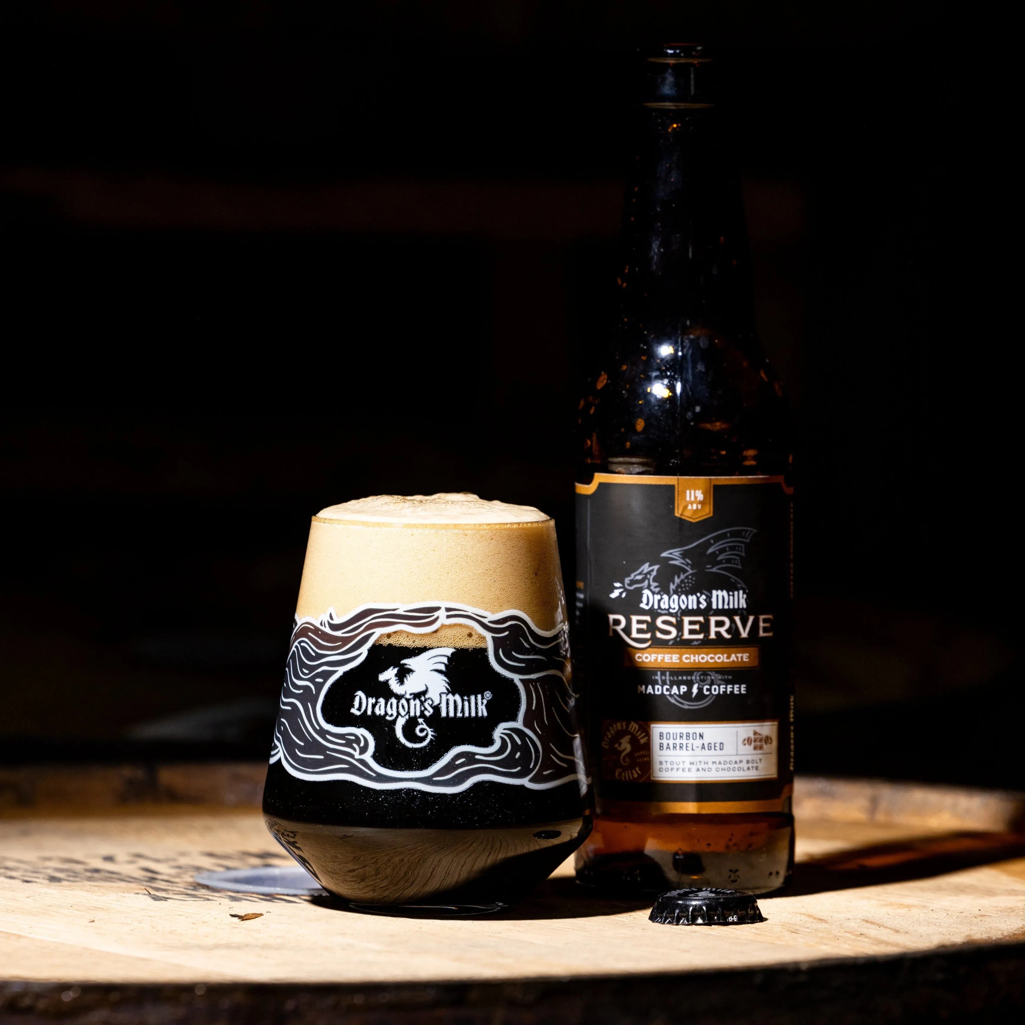 Custom Dragon's Milk Reserve Madcap Coffee 2024 Glass