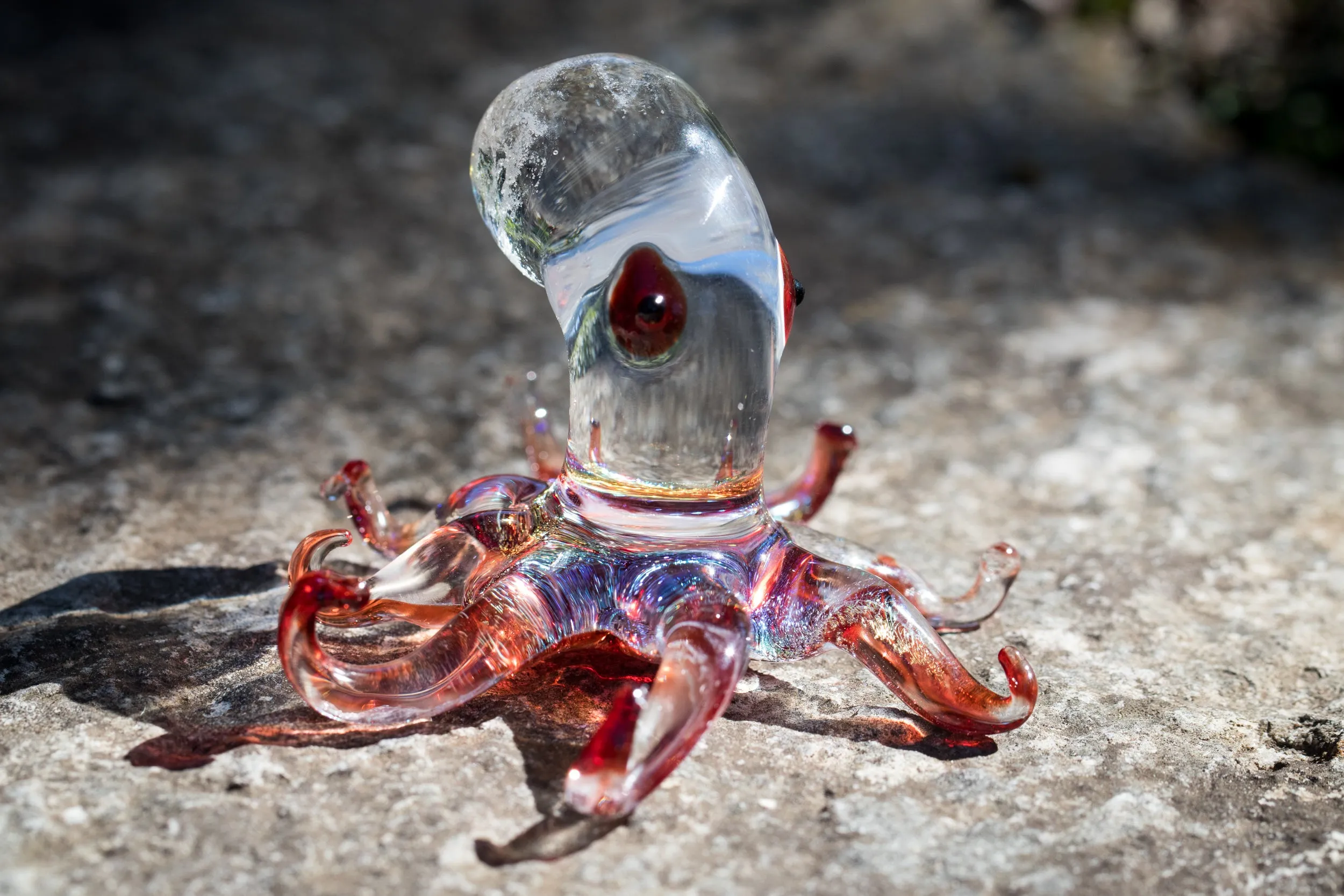 Dichroic Octopus with Cremation Ash