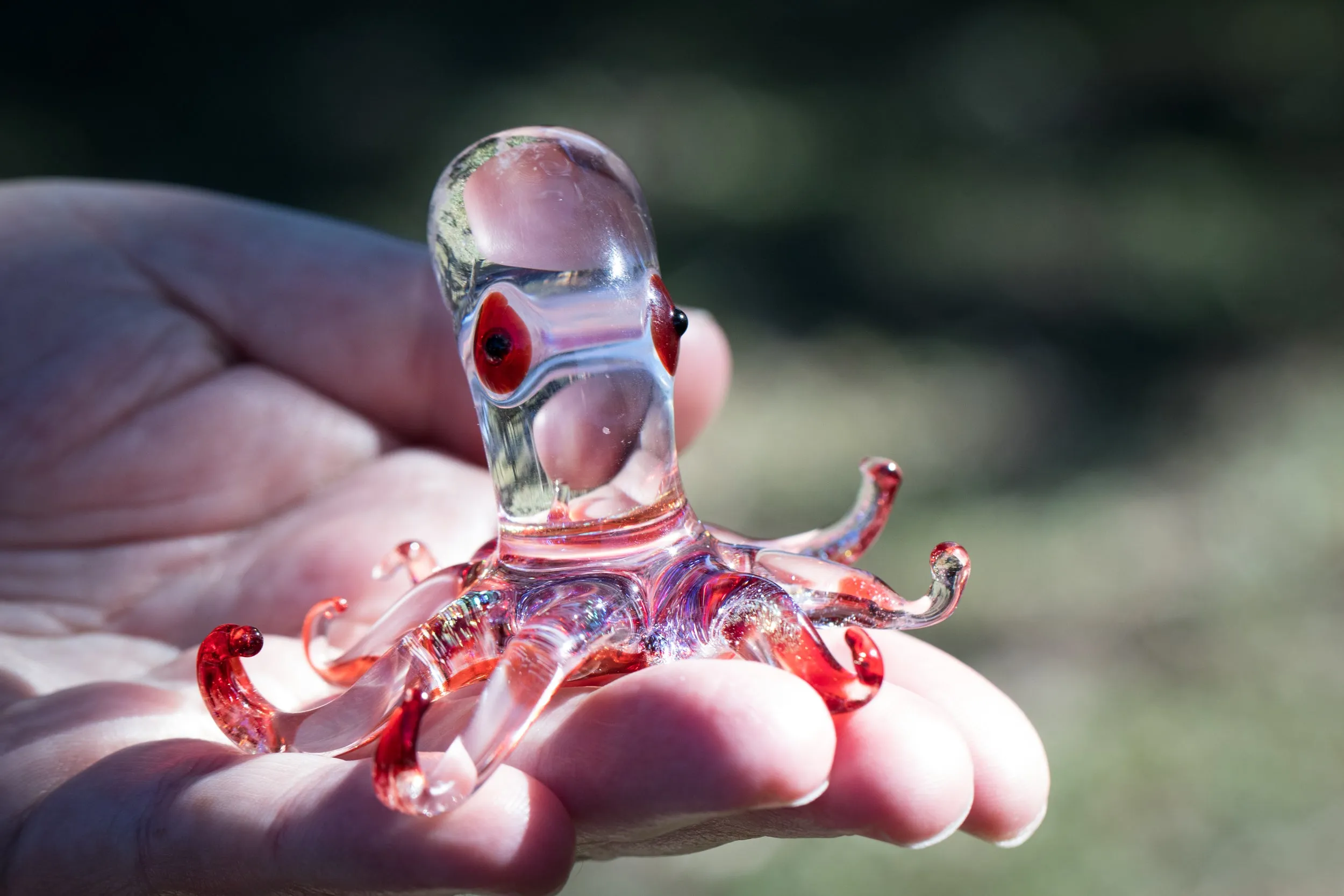 Dichroic Octopus with Cremation Ash