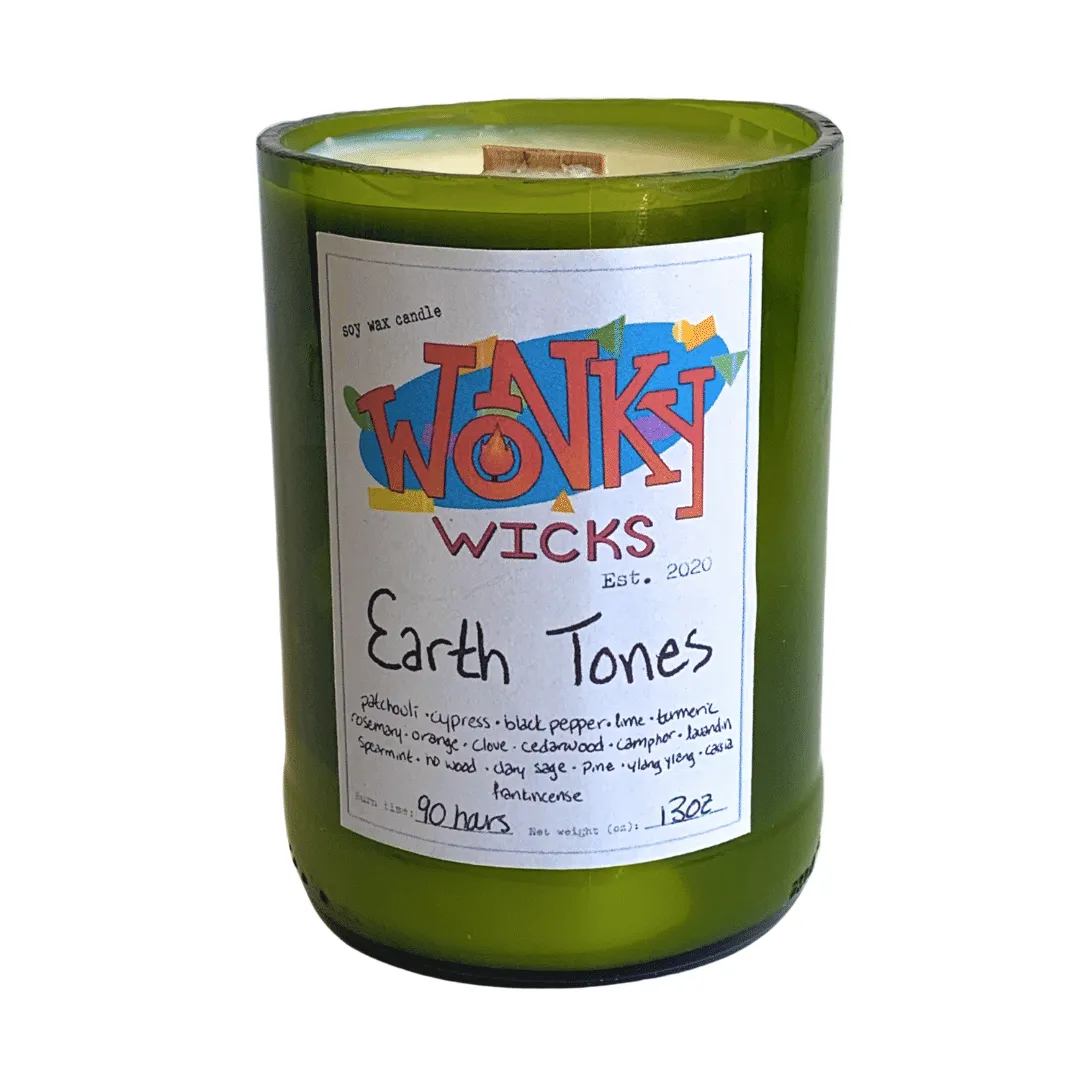 Earth Tones Soy Wax Candle | Wonky Wicks