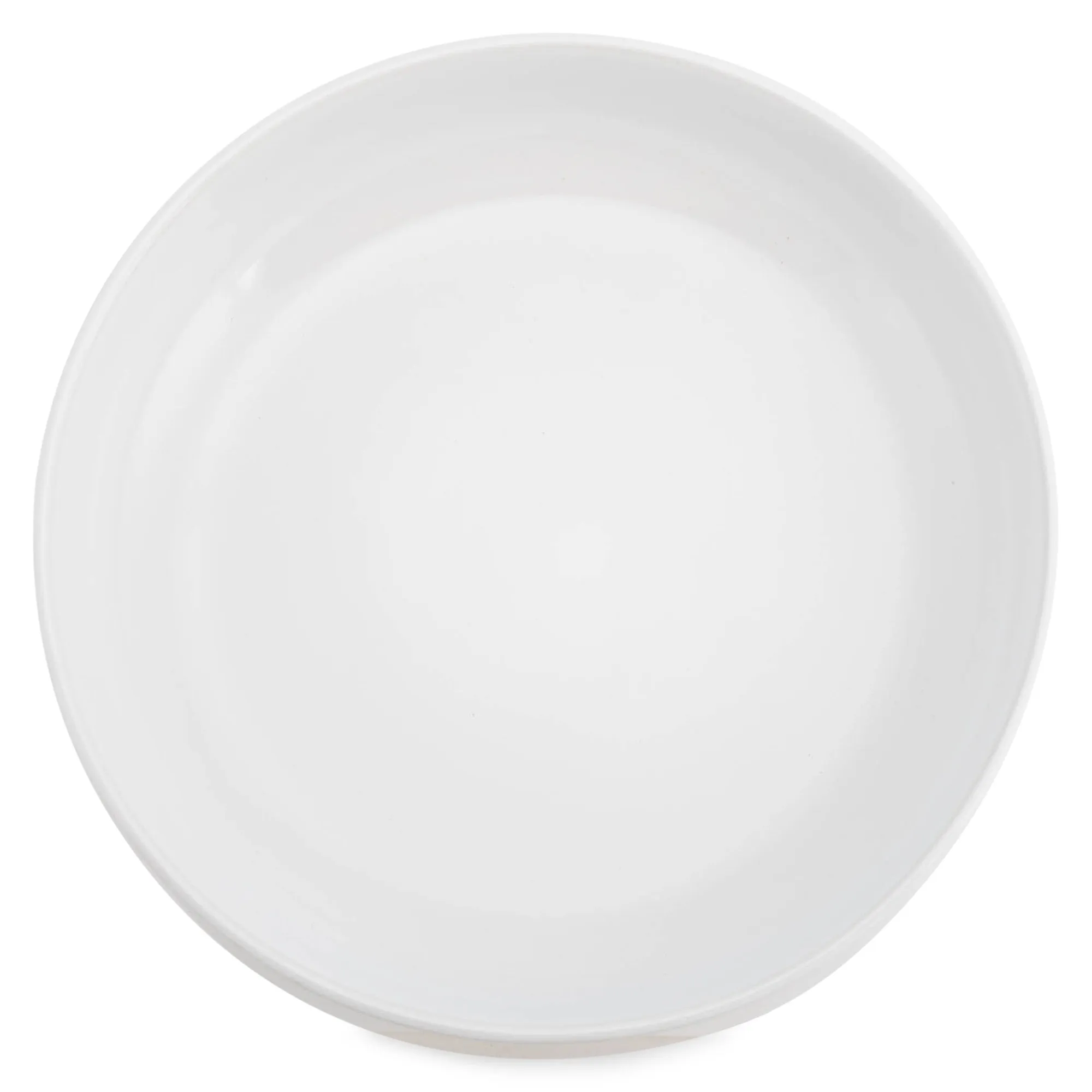 Elanze Designs Bistro Glossy Ceramic 8.5 inch Dinner Bowls Set of 4, White