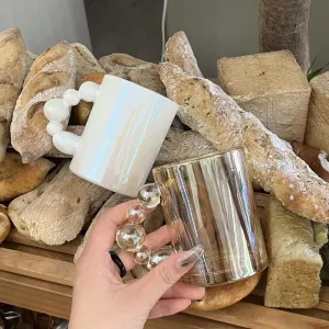 European Style Luxury Coffee Mugs with Creative Bubble Design