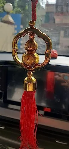 Evil Eye Wind Chime for Home & Office Wall Hanging for Home Protection | Car Hanging | Brings Positive Vibes & Removes Negative Energy | Turkish Evil Eye Wind Chimer Gold Circle Calabash Lou