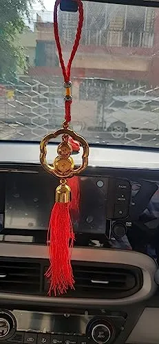 Evil Eye Wind Chime for Home & Office Wall Hanging for Home Protection | Car Hanging | Brings Positive Vibes & Removes Negative Energy | Turkish Evil Eye Wind Chimer Gold Circle Calabash Lou