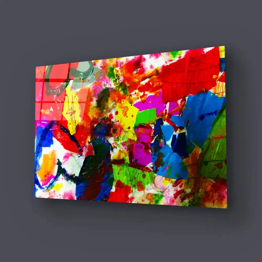 Expressionism Art Mixed Media Glass Wall Art
