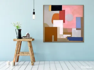 Extra Large Canvas Paintings for Living Room, Original Modern Abstract Artwork, Geometric Modern Canvas Art, Abstract Wall Art for Sale
