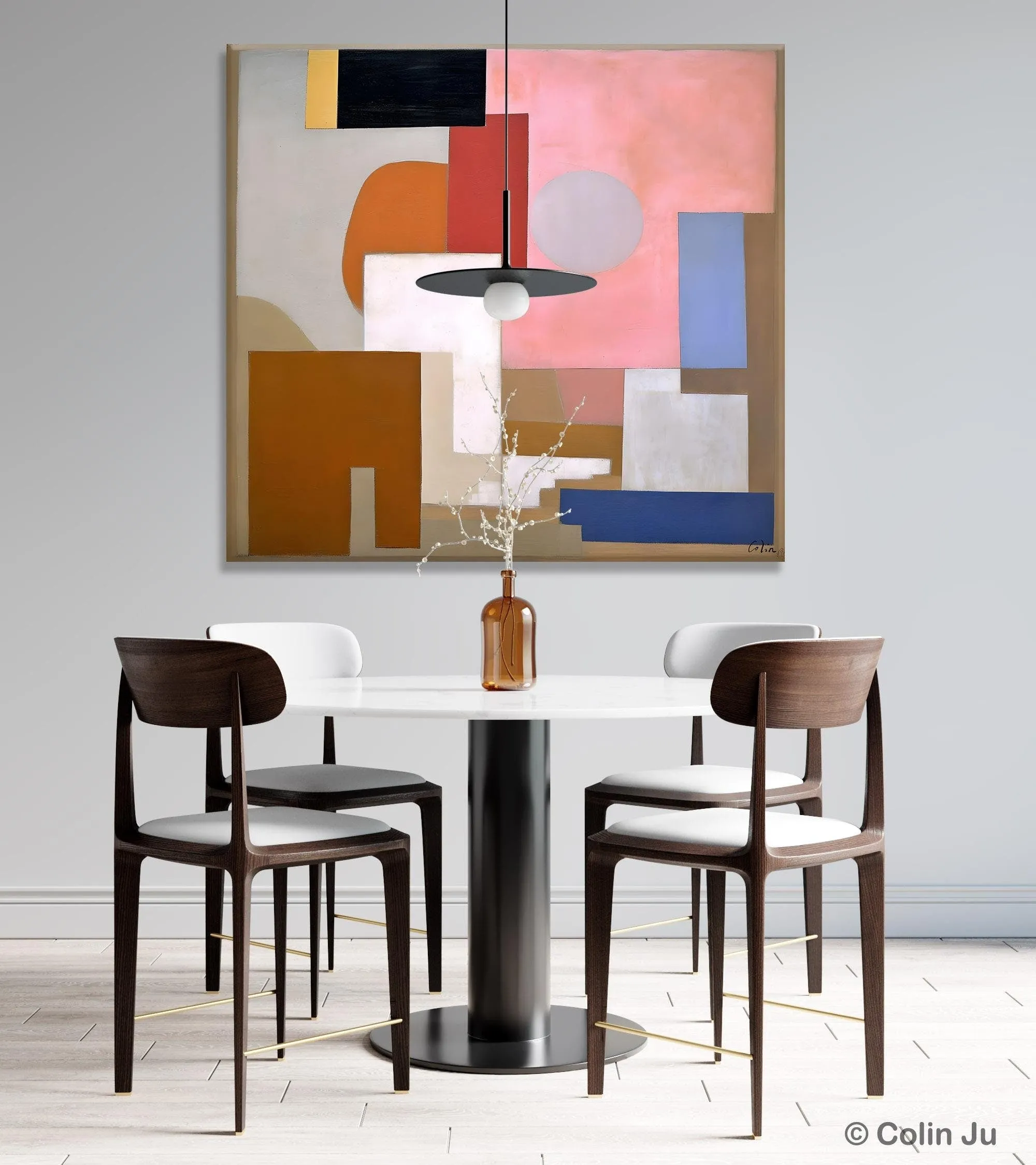 Extra Large Canvas Paintings for Living Room, Original Modern Abstract Artwork, Geometric Modern Canvas Art, Abstract Wall Art for Sale