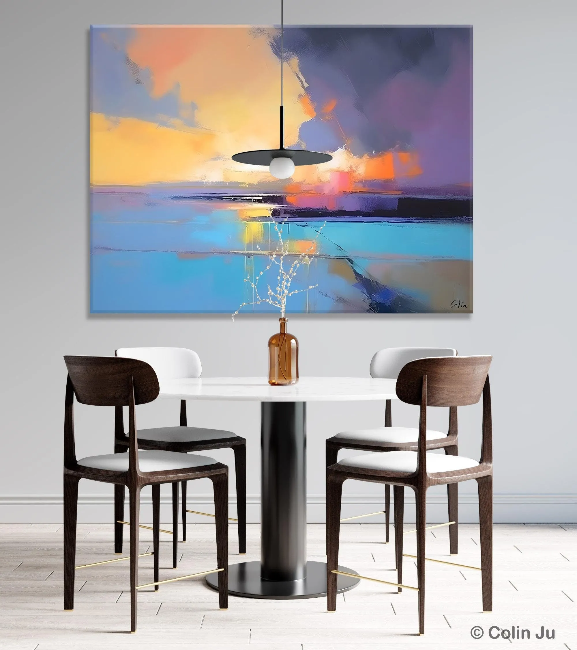 Extra Large Modern Wall Art Paintings, Acrylic Painting on Canvas, Landscape Paintings for Living Room, Original Landscape Abstract Painting