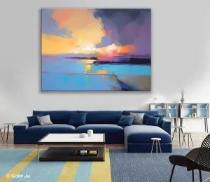 Extra Large Modern Wall Art Paintings, Acrylic Painting on Canvas, Landscape Paintings for Living Room, Original Landscape Abstract Painting