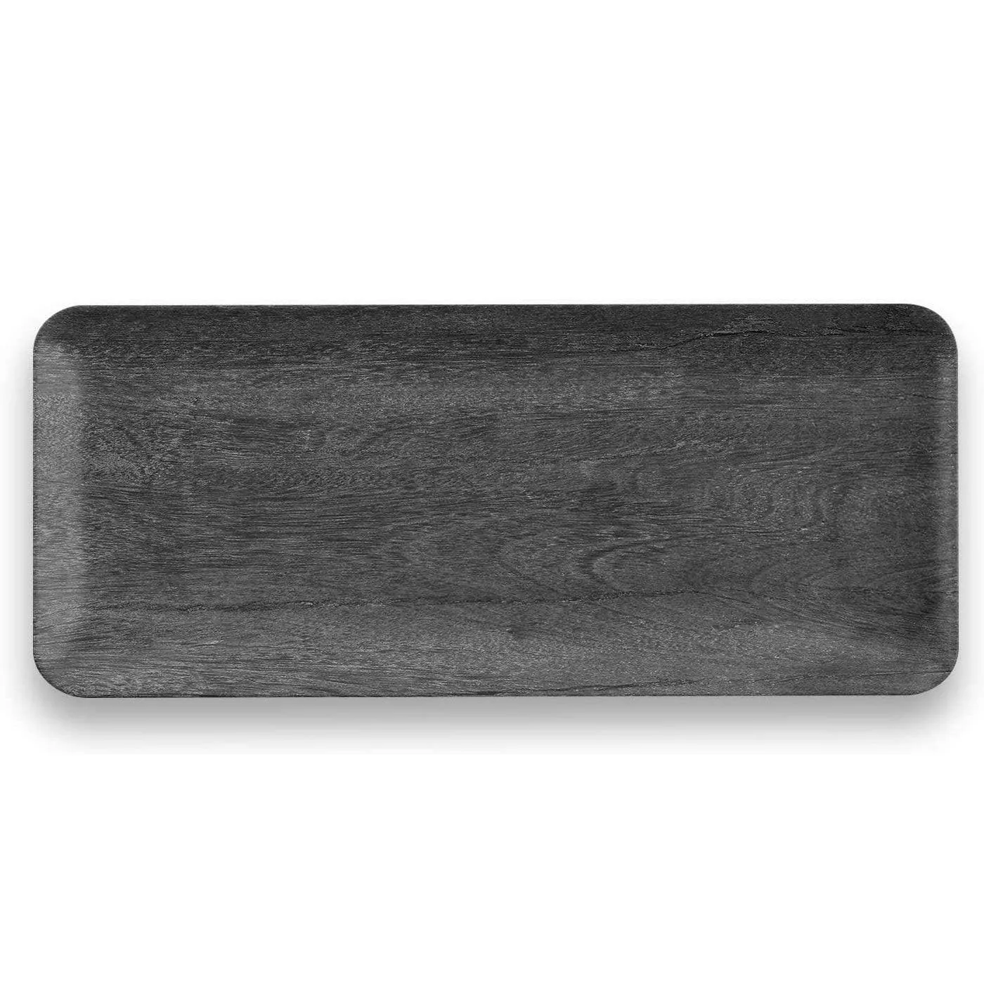 Faux Real Blackened Wood Serving Tray